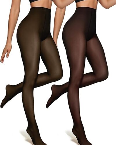 Ultra-Warm Thick Thermal Transluscent Fleece Leggings Stockings