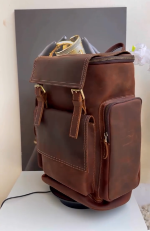 Crazy Horse leather backpack